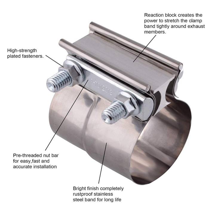 1.75 lap joint exhaust clamp